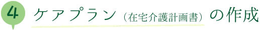 ケアプラン（在宅介護計画書）の作成